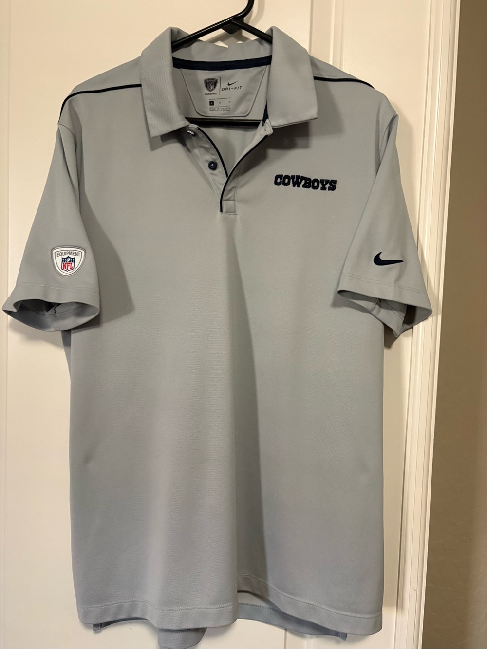 🔵🔵 Mens Nike Dri-FIT Dallas Cowboys On Field Grey Polo Shirt 🏈🏈